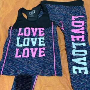 Workout Set - navy and Pink